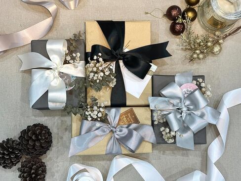 LASOIE-حزمة شريط الساتان، أشرطة زينة الحفلات، ديكور الزفاف، أقواس الشريط للشعر، زينة شريط عيد الميلاد، زينة حفلة عيد الميلاد، شريط لتغليف الهدايا، لون أحمر اللون-38 مم - 1-1/2 بوصة in Kuwait