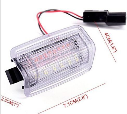 لوحة باب جانبية LED كاملة مجموعة مصابيح تحذيرية بديلة لسيارة Toyota 4Runner Avalon Camry Prius Sienna Tundra Lexus ES GS GX IS RC LX - 6000K أبيض ماسي، قطعتان in Saudi Arabia