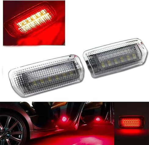 لوحة باب جانبية LED كاملة مجموعة مصابيح تحذيرية بديلة لسيارة Toyota 4Runner Avalon Camry Prius Sienna Tundra Lexus ES GS GX IS RC LX - 6000K أبيض ماسي، قطعتان in Saudi Arabia