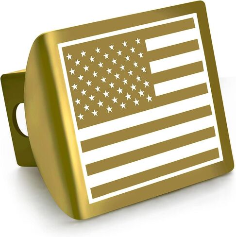 STEEL HAWK Heavy Duty American Flag Stainless Steel Trailer Hitch Cover for 2-Inch Receivers-PVD Black American Flag Eagle in Saudi Arabia