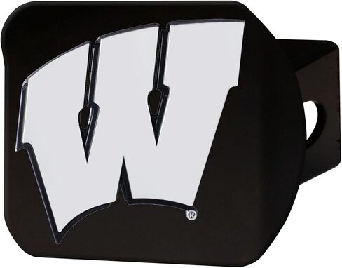 FANMATS 21055 Wisconsin Badgers غطاء ربط معدني أسود مع شعار معدني كروم ثلاثي الأبعاد in Saudi Arabia
