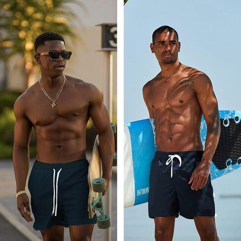 UOUA Men's Casual Shorts 7" Drawstring Summer Beach Stretch Waist Quick Dry Golf Athletic Gym Short in Saudi Arabia
