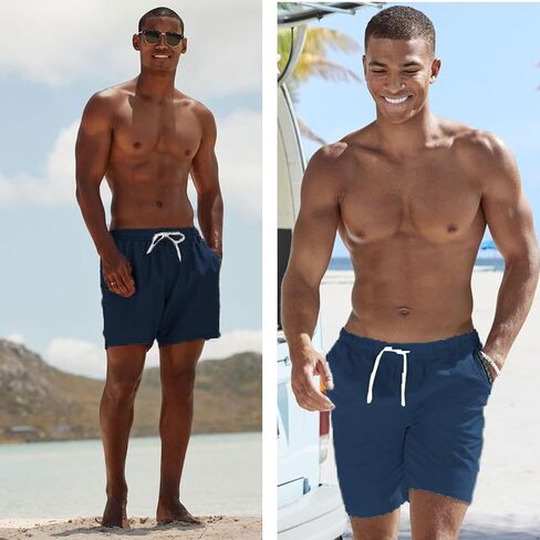 UOUA Men's Casual Shorts 7" Drawstring Summer Beach Stretch Waist Quick Dry Golf Athletic Gym Short in Saudi Arabia