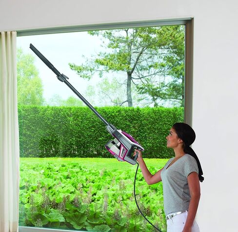 Shark HV343AMZ Rocket Corded Stick Vacuum with Self-Cleaning Brushroll, Lightweight & Maneuverable, Perfect for Pet Hair Pickup, Converts to a Hand Vacuum, with Crevice & Upholstery Tools, Blue/Silver in Saudi Arabia