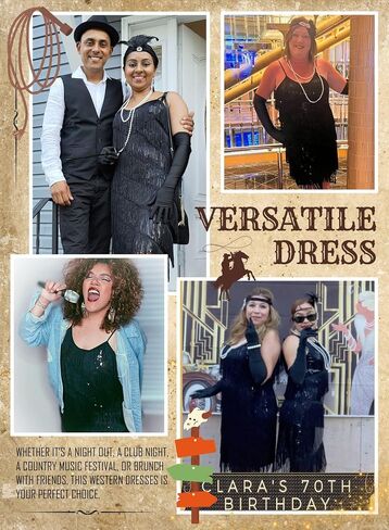 EVELUST Sexy Sequin Fringe Dress for Women - Cowgirl Western Country Concert Sparkly Nashville Festival Tassel Dance Outfit in Saudi Arabia