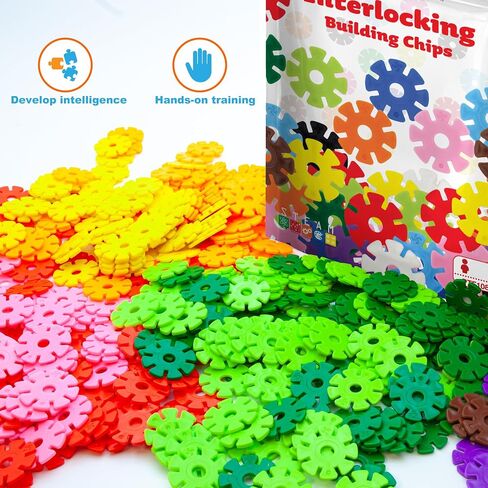 PicassoTiles بناء رقائق المتشابكة كتل البناء القرص في 12 لونا الجذعية التعلم التعليم المبكر لعبة الهندسة Playset تنمية دماغ الطفل للأطفال الصغار الفتيات الفتيان الأطفال سن 3+ PTF108 in Kuwait