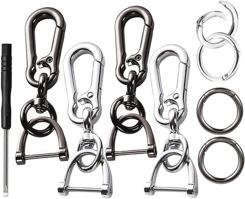 Car Key Keychain - Metal Quick-Release Key Fob Ring, Detachable Key Clip for Men and Women with Spring O Rings Clip in Kuwait