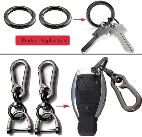 Car Key Keychain - Metal Quick-Release Key Fob Ring, Detachable Key Clip for Men and Women with Spring O Rings Clip in Kuwait