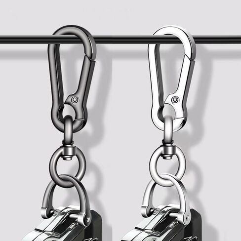 Car Key Keychain - Metal Quick-Release Key Fob Ring, Detachable Key Clip for Men and Women with Spring O Rings Clip in Kuwait