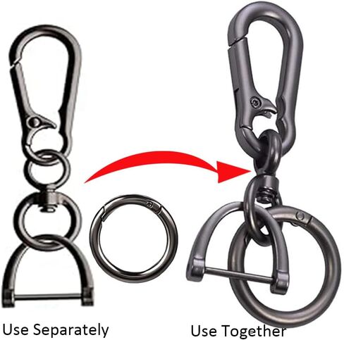 Car Key Keychain - Metal Quick-Release Key Fob Ring, Detachable Key Clip for Men and Women with Spring O Rings Clip in Kuwait