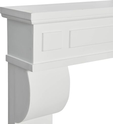 Creative Co-Op Lodge Fireplace Mantel, Distressed Cream in Kuwait
