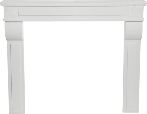 Creative Co-Op Lodge Fireplace Mantel, Distressed Cream in Kuwait