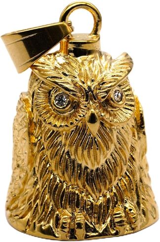 Vintage Punk Lucky Bird Owl Guardian Motorcycle Bell with Hanger for Biker,Good Luck Keychain & Motorcycle Accessories in Kuwait