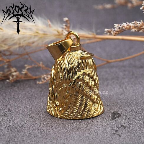 Vintage Punk Lucky Bird Owl Guardian Motorcycle Bell with Hanger for Biker,Good Luck Keychain & Motorcycle Accessories in Kuwait