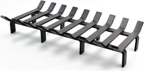 Hi-Flame Log Grate Heavy Duty Solid Steel Burning Fireplace Wood Stove Firewood Holder, 13 INCH, 13 x 10 x 4 Inch Matt Black in Kuwait