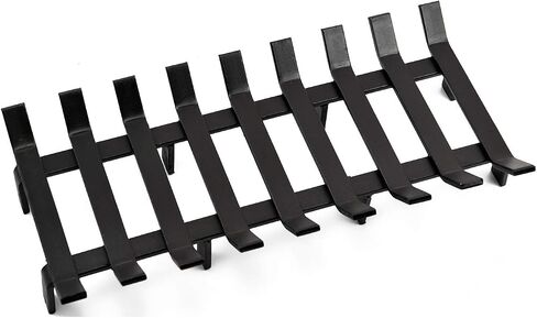 Hi-Flame Log Grate Heavy Duty Solid Steel Burning Fireplace Wood Stove Firewood Holder, 13 INCH, 13 x 10 x 4 Inch Matt Black in Kuwait
