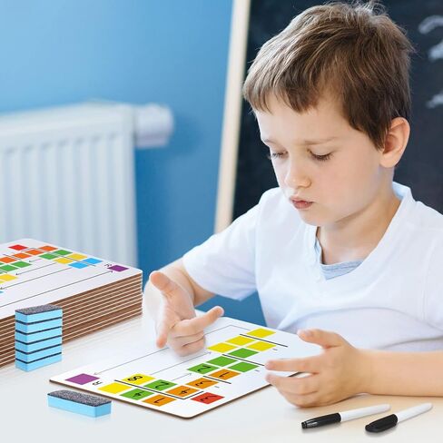 12 Set Dry Erase Board Double Sided 8 x 6 Inch, 12 Dry Erase Markers and 12 Small Whiteboard Dry Eraser, Portable White Board for Kids Student Teachers Office School Group Supply in Saudi Arabia