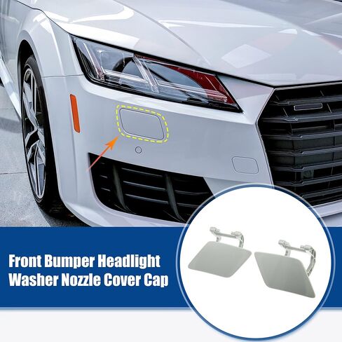 ACROPIX Left Right Side Front Bumper Headlight Washer Nozzle Cover Cap Fit for Mercedes Benz S W221 2010-2013 2218801305/2218801405 - Pack of 2 Gray in Saudi Arabia