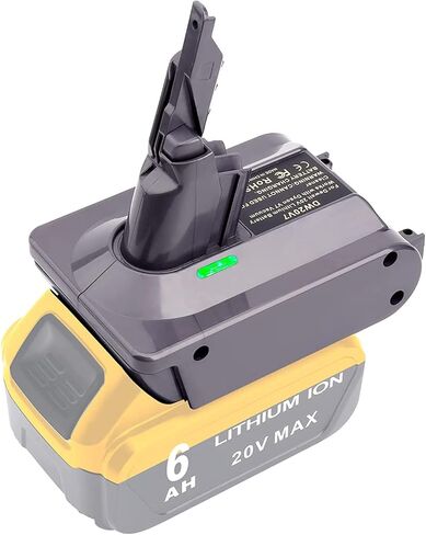 استبدال محول بطارية Dyson V6 لبطارية DEWALT 20V إلى Dyson V6 SV03 SV04 SV09 DC62 DC59 محول فراغ رقيق (محول DEW20V6 فقط) in Kuwait
