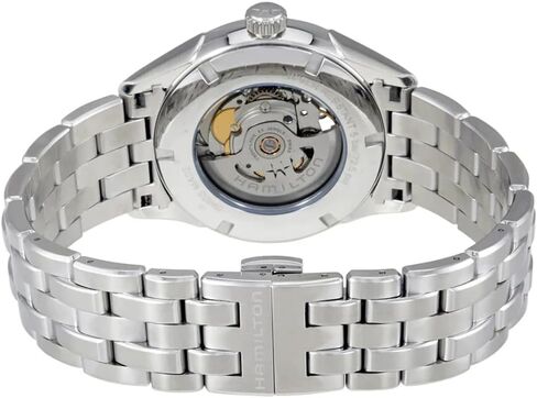 Hamilton Watch Jazzmaster Open Heart Auto | Swiss Made | 42mm Stainless Steel Case | Blue Dial Analog Watch | Silver Stainless Steel Bracelet (Model: H32705141) in Saudi Arabia