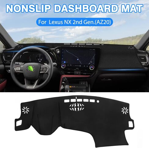 حصيرة غطاء لوحة القيادة من Autorder لعام 2022 2023 2024 2025 Lexus NX NX 250/NX 350/NX 350h/NX 450h + ملحقات غطاء لوحة القيادة من الفلانيل واقي من الشمس وهج الأشعة فوق البنفسجية (بدون HUD) in Kuwait