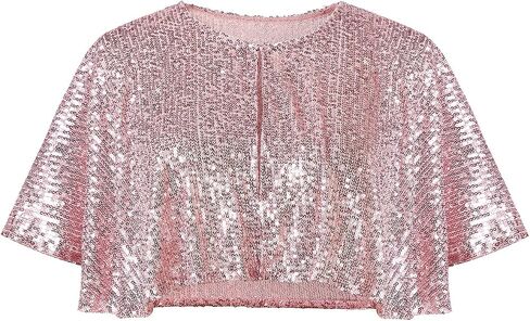 Women's 1920s Sequin Shawl Wrap Bridal Shawl Cover up Beaded Evening Cape in Saudi Arabia
