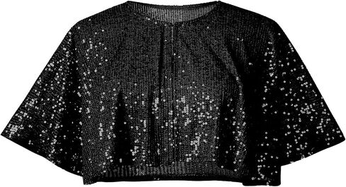 Women's 1920s Sequin Shawl Wrap Bridal Shawl Cover up Beaded Evening Cape in Saudi Arabia