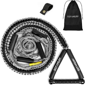 SETYPARY 25ft Wakesurf Rope and Handle, Floating Wake Surf Ropes, 6 Section Removeable Surf Tow Rope
