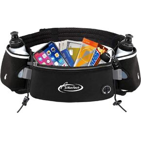 AiRunTech Hydration Running Belt with Bottles Zero Bounce Design for Running, Triathlon, Ironman, Marathon, 10K, 5K, Trail Fit for Most Smartphones in Kuwait