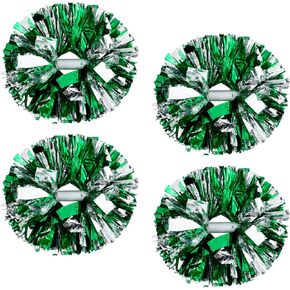 4Pcs Cheerleading Pom Poms for Cheerleader Costume Women, 2 Pair Cheer Pompoms for Boy Girl School Sports Games Team Spirit Cheering Dancing