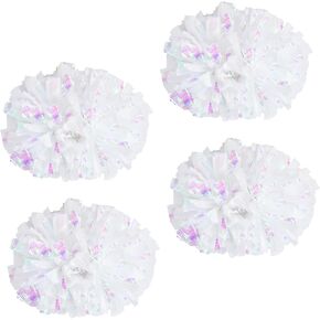 4Pcs Cheerleading Pom Poms for Cheerleader Costume Women, 2 Pair Cheer Pompoms for Boy Girl School Sports Games Team Spirit Cheering Dancing in Kuwait