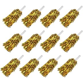 XIPEGPA 12 PCS Cheerleading Poms Squad Spirited Fun Cheering Metallic Foil Plastic Pom with Baton Handle for Dance Party Football Club Decoration