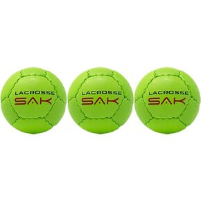 Lax Sak Soft Practice Lacrosse Balls - Same Weight & Size as a Regulation Lacrosse Balls, Great for Indoor & Outdoor Practices, Less Bounce & Minimal Rebounds - Lime Green, 3 Pack