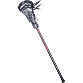 Lacrosse Complete Junior Stick with Shaft & Head,Red/Black