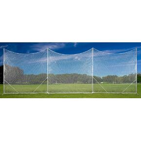 Champion Sports Lacrosse Backstop Net: Ball Barrier for Professional, College and Grade School Training, Practice and Drills - Field Organizer for Stray Balls,White