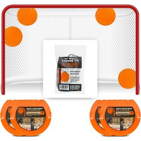 Top Shelf Targets Sniper 8 Inch Hockey Targets for shooting-Durable Magnetic Shooting Targets for Hockey and Lacrosse Training with Extra Pack of TETHERS, Lacrosse Goal Targets for Accuracy, 4 Pack