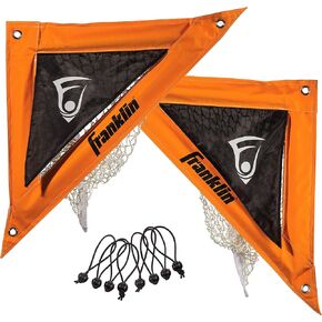 Franklin Sports Lacrosse Shooting Targets - Lax Goal Corner Shooting Target Nets - Lacrosse Shooting Practice Training Aid for Kids + Adults - 2 Targets,Orange/Black