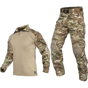 YEVHEV G3 Combat Suit Military Apparel Set Tactical Camouflage Clothing Hunting Uniform Paintball Gear with Knee Pads for Men