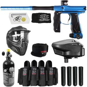 Maddog Empire Mini GS Full Auto Paintball Gun Marker w/ 48/3000 HPA Tank, Empire Halo Too Loader, Empire Helix Thermal Mask, Neck Protector, 4+3 Harness & (4) Pods Starter Package in Saudi Arabia