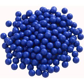 200 X 0.43 Cal Paintball Solid Nylon Ball for Home Defense, 43 Caliber Paintball Ammo Projectiles (Blue)