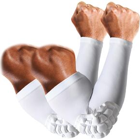 Arm Sleeves with Elbow Pads Arm Compression Sleeve for Youth and Adult, Elbow Sleeves for Basketball, Football, Volleyball