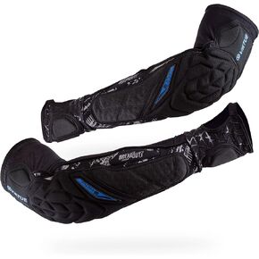 VIRTUE Breakout Elbow and Forearm Pads - Lightweight Multi-Sports Protective Arm Pads with Moisture Wicking Compression Sleeve Liner and High Density 3D Molded Foam for High Impact Protection - Black