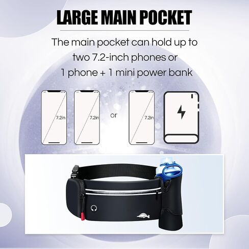 حزام الجري كوموريبي مع زجاجة ماء، حزمة فاني للجري مع حامل زجاجة مياه، حقيبة حزام الجري للنساء، حزمة فاني مقاومة للماء قابلة للتعديل للجري، المشي لمسافات طويلة، صالة الألعاب الرياضية، السفر in Kuwait