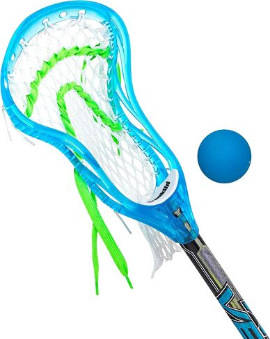 Franklin Sports Kids Mini Lacrosse Stick + Ball Set - Venom Youth Plastic Lacrosse Stick for Beginners - Perfect Set for Kids + Toddlers - Blue, 34" in Saudi Arabia