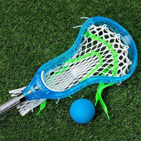 Franklin Sports Kids Mini Lacrosse Stick + Ball Set - Venom Youth Plastic Lacrosse Stick for Beginners - Perfect Set for Kids + Toddlers - Blue, 34" in Saudi Arabia