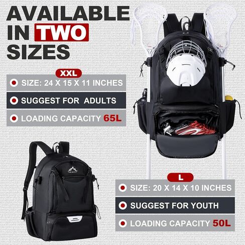 حقيبة لاكروس - حقائب لاكروس - حقيبة ظهر لاكروس كبيرة جدًا مع حامل عصا السحب in Kuwait