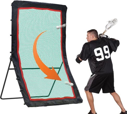 Lacrosse Rebounder 4×7FT Lacrosse Rebounder for Backyard Lacrosse Bounce Back Net Lacrosse Pitchback Training Screen Lacrosse Rebounder for Backyard Practice Lacrosse Catching Net for Training in Kuwait