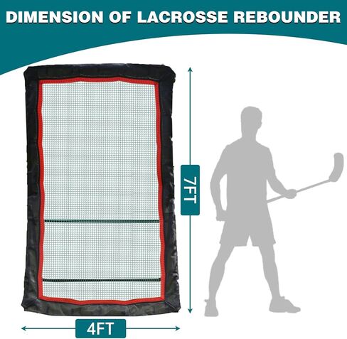 Lacrosse Rebounder 4×7FT Lacrosse Rebounder for Backyard Lacrosse Bounce Back Net Lacrosse Pitchback Training Screen Lacrosse Rebounder for Backyard Practice Lacrosse Catching Net for Training in Kuwait