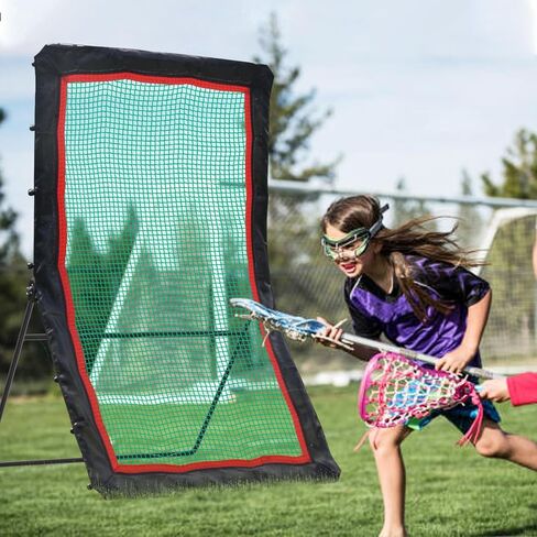 Lacrosse Rebounder 4×7FT Lacrosse Rebounder for Backyard Lacrosse Bounce Back Net Lacrosse Pitchback Training Screen Lacrosse Rebounder for Backyard Practice Lacrosse Catching Net for Training in Kuwait