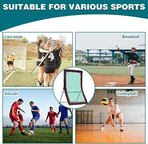 Lacrosse Rebounder 4×7FT Lacrosse Rebounder for Backyard Lacrosse Bounce Back Net Lacrosse Pitchback Training Screen Lacrosse Rebounder for Backyard Practice Lacrosse Catching Net for Training in Kuwait